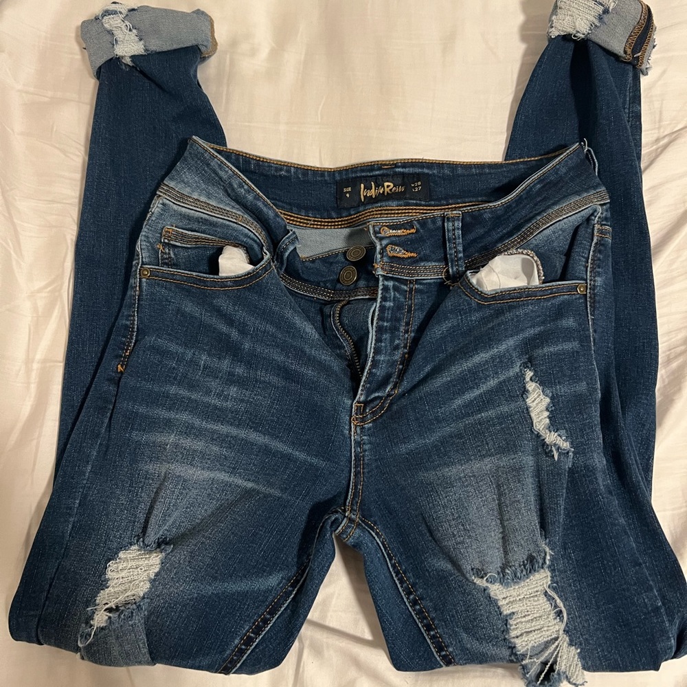 blue rip jeans
